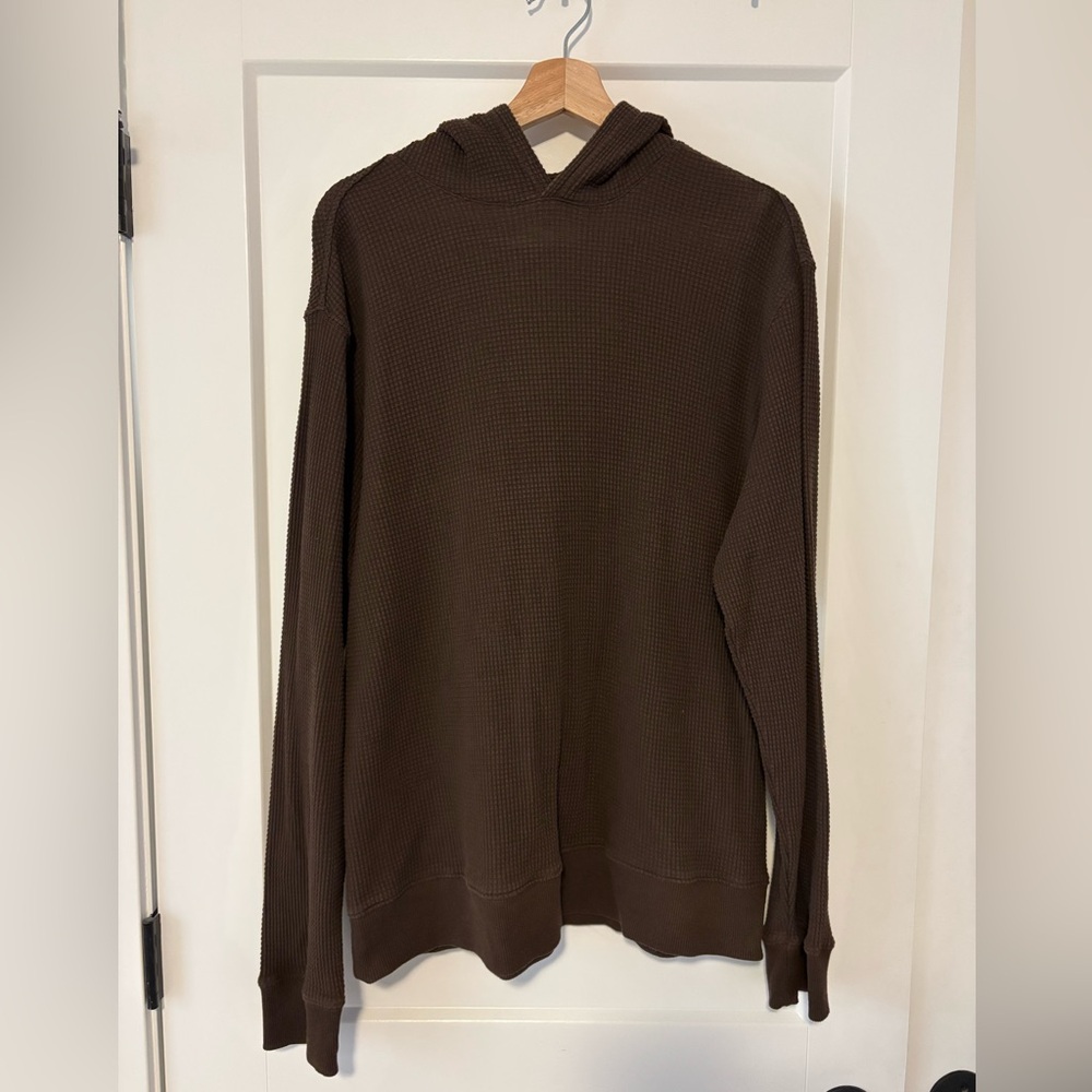 Old Navy Dark Brown Waffle Knit Hoodie